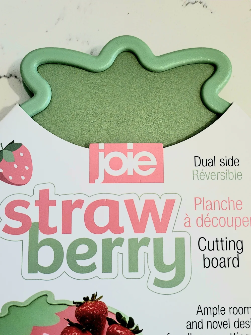 Joie Strawberry Dual-side Compact Cutting Boards Set Of 2 - Pink & Mint